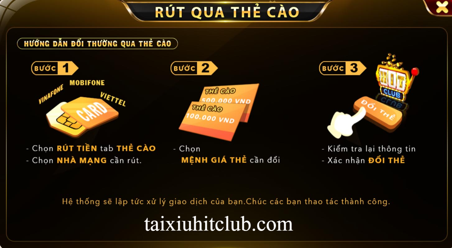 Cách rút tiền qua thẻ cào